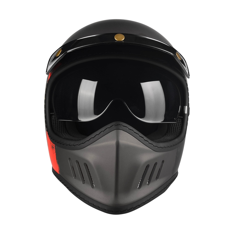 Motocrossowy kask Lazer Cross TT Belgium czarno-czerwono-żółty