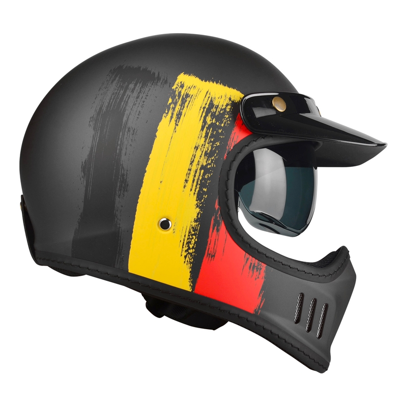 Motocrossowy kask Lazer Cross TT Belgium czarno-czerwono-żółty