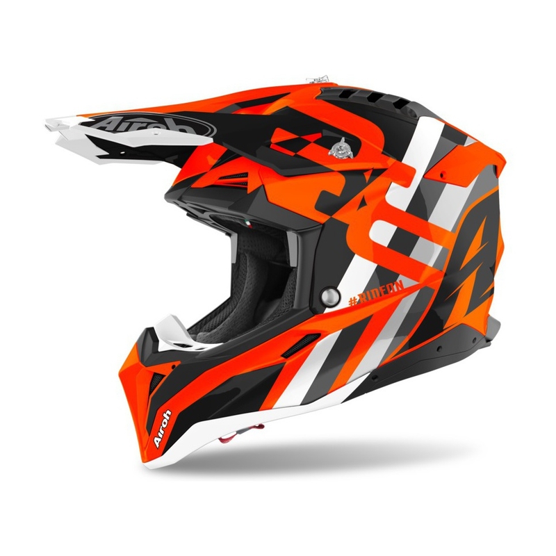 Kask motocrossowy Aviator 3.0 Rainbow 2021 orange-grey-white wyprzedaż