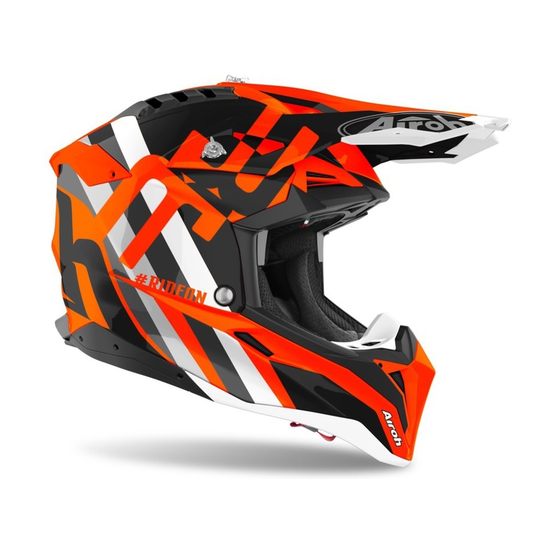Kask motocrossowy Aviator 3.0 Rainbow 2021 orange-grey-white wyprzedaż