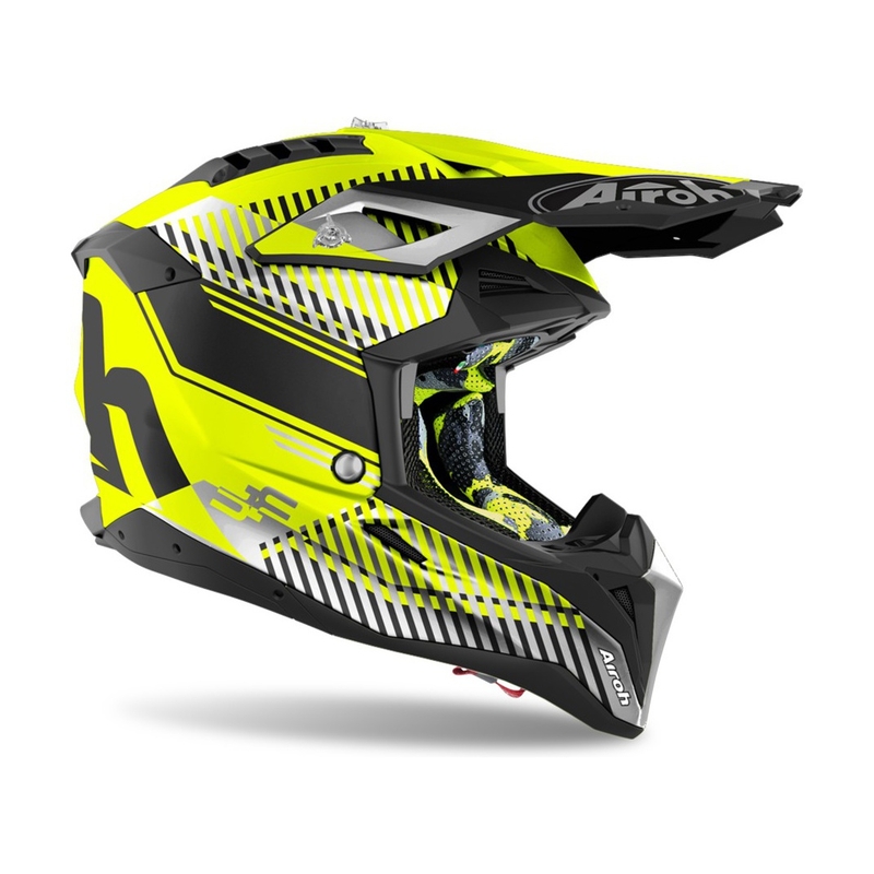 Kask motocrossowy Airoh Aviator 3.0 Wave 2022 grey-fluo yellow wyprzedaż
