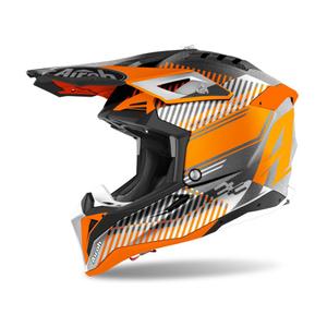 Kask motocrossowy Airoh Aviator 3.0 Wave 2022 orange-grey-white wyprzedaż