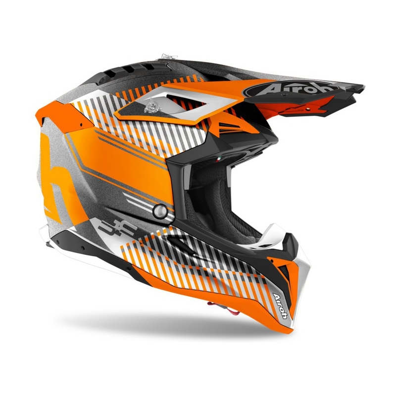 Kask motocrossowy Airoh Aviator 3.0 Wave 2022 orange-grey-white wyprzedaż