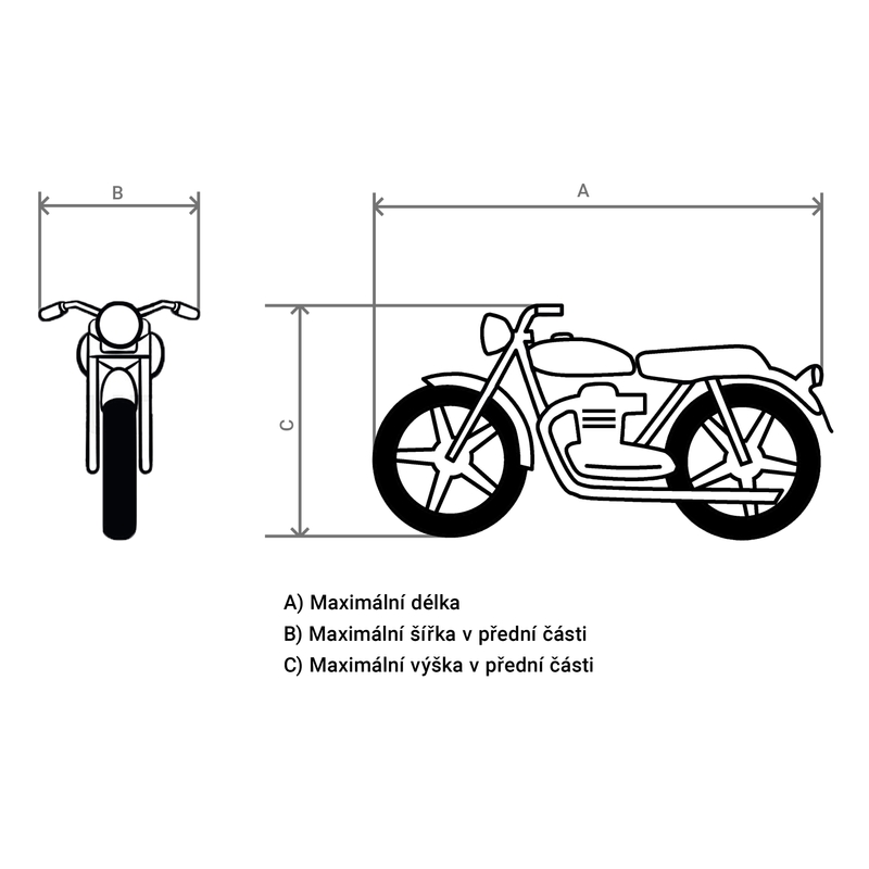 Pokrowiec garażowy na motocykl Maxi - II. jakość