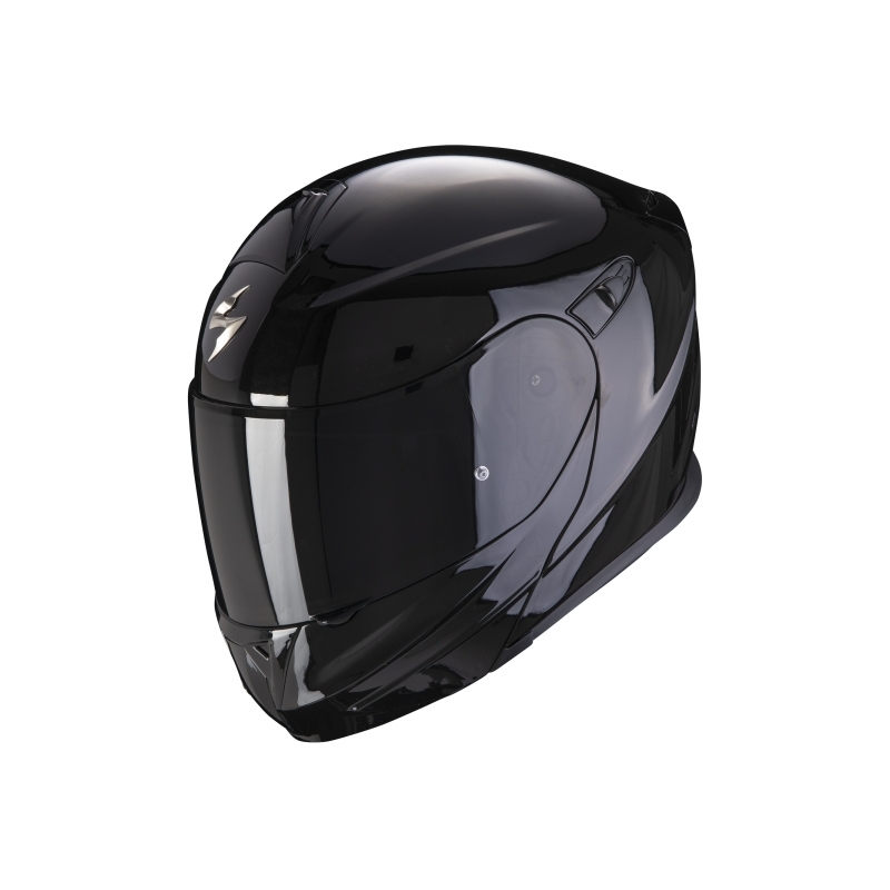 Szczękowy kask motocyklowy Scorpion EXO-920 Evo Solid czarny połysk