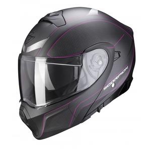 Szczękowy kask motocyklowy Scorpion EXO-930 Cielo czarno-różowy