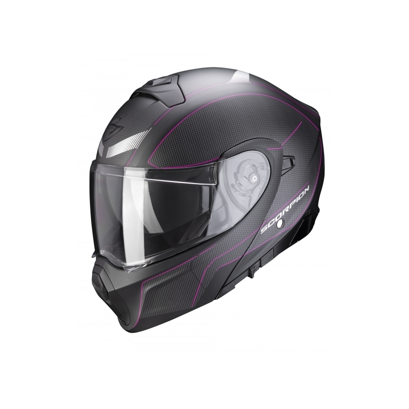 Szczękowy kask motocyklowy Scorpion EXO-930 Cielo czarno-różowy