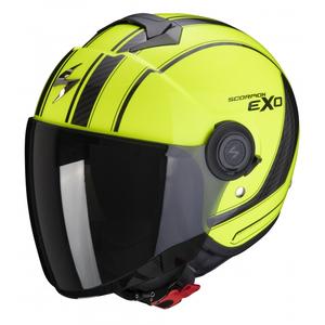 Otwarty kask motocyklowy Scorpion EXO-CITY Scoot black-fluo yellow