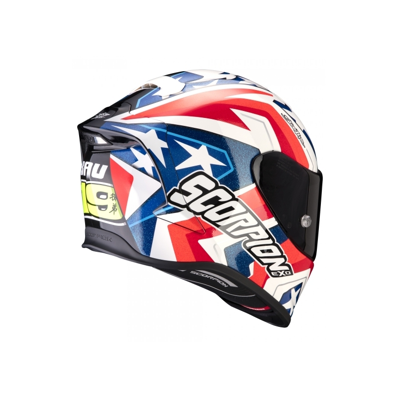 Kask integralny Scorpion EXO-R1 Air Replica Alvaro II biało-czerwono-niebieski