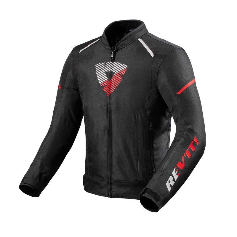 Kurtka motocyklowa Revit Sprint H2O czarno-fluo czerwona wyprzedaż