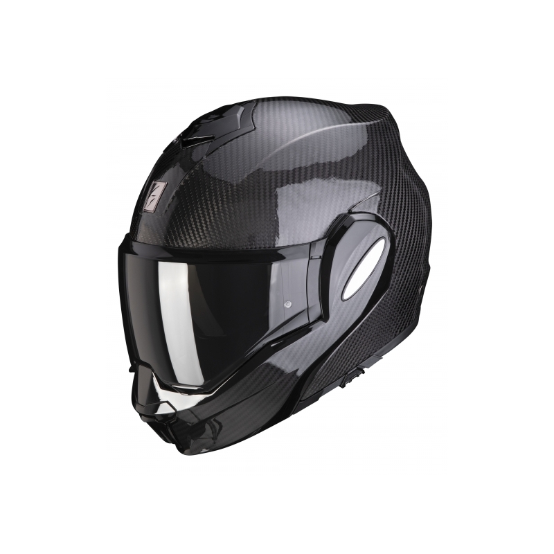 Kask z podnoszoną szczęką Scorpion EXO-TECH Carbon czarny połysk
