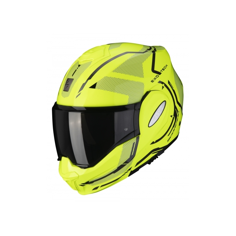 Kask z podnoszoną szczęką Scorpion EXO-TECH Square fluo żółty