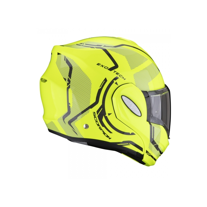 Kask z podnoszoną szczęką Scorpion EXO-TECH Square fluo żółty