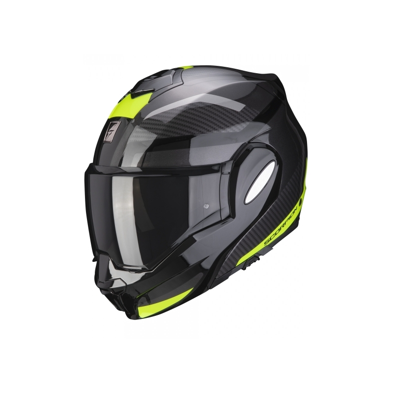 Kask z podnoszoną szczęką Scorpion EXO-TECH Trap czarno-fluo żółty