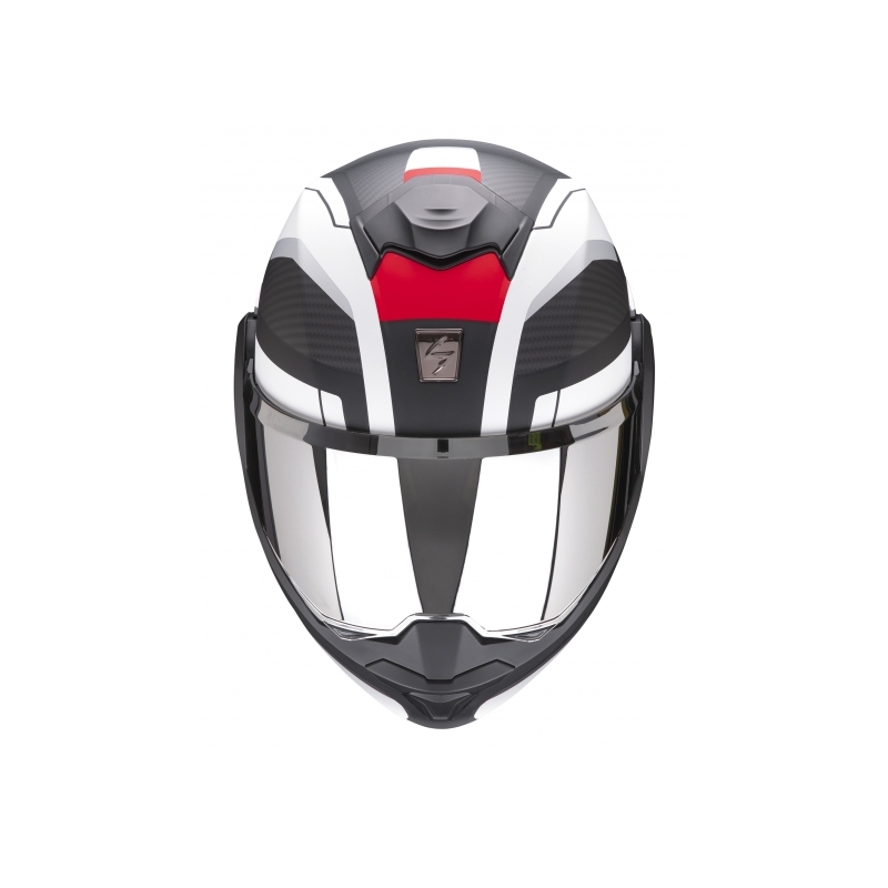 Kask z podnoszoną szczęką Scorpion EXO-TECH Trap czarno-biało-czerwony