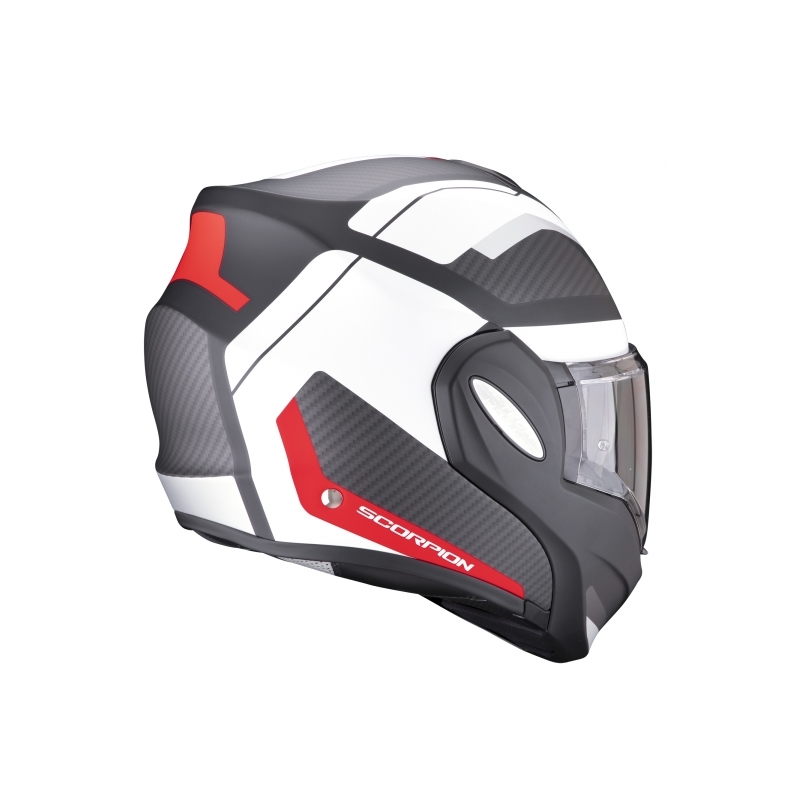 Kask z podnoszoną szczęką Scorpion EXO-TECH Trap czarno-biało-czerwony