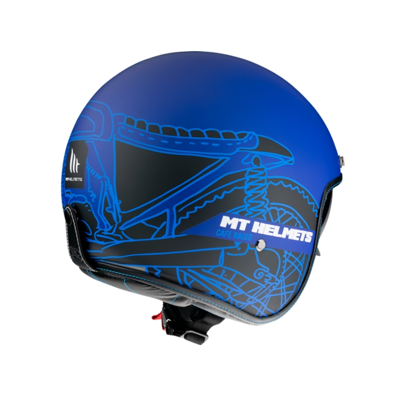 Kask otwarty MT LeMans OF507SV LeMans 2 SV Cafe Racer niebieski wyprzedaż
