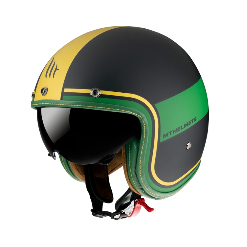 Kask otwarty MT LeMans 2 SV Tant czarno-żółto-zielony