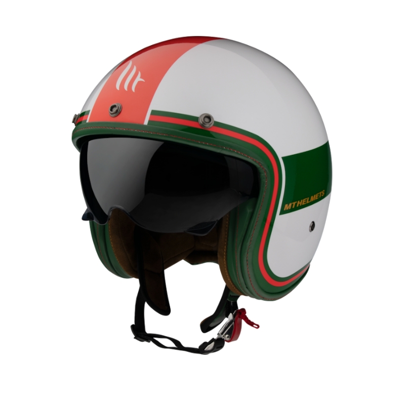 Kask otwarty MT LeMans 2 SV Tant biało-zielono-czerwony