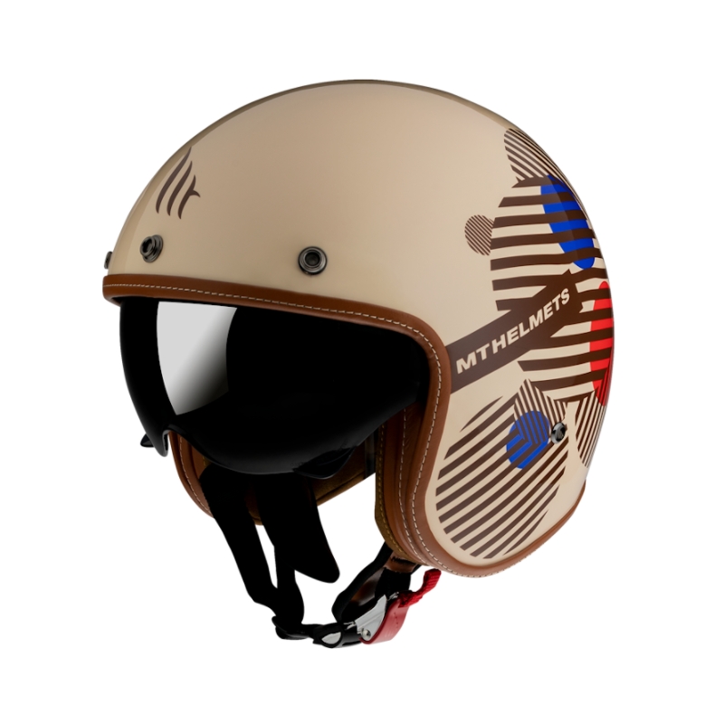 Kask otwarty MT LeMans 2 SV Zero brązowy outlet wyprzedaż