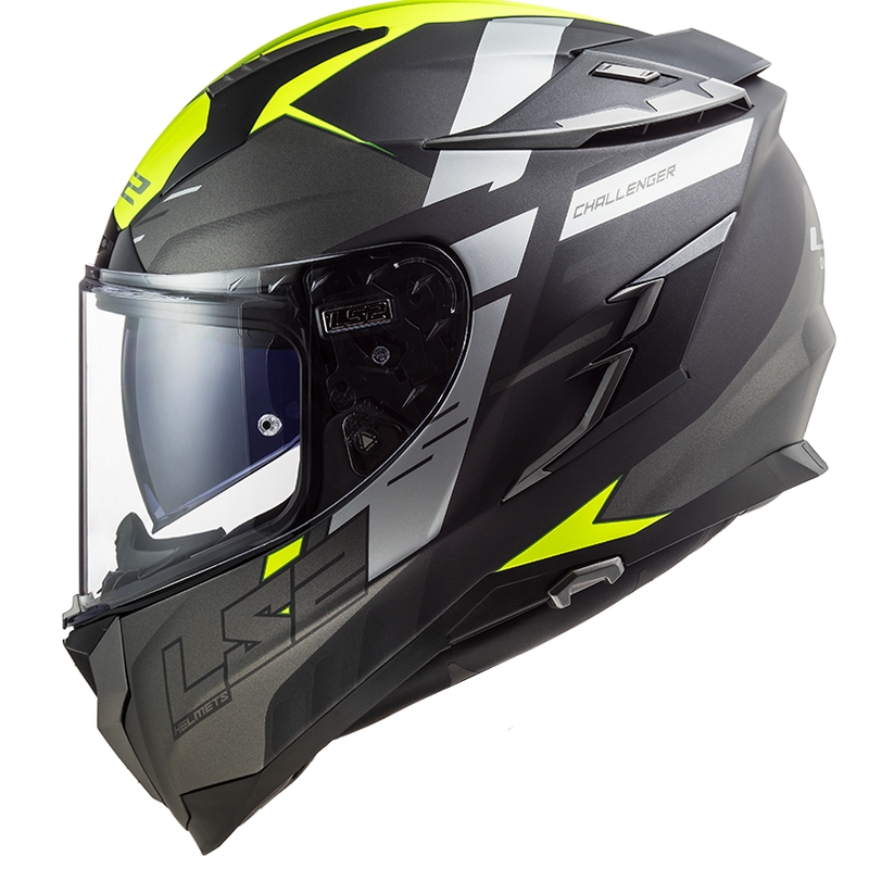 Integralny kask motocyklowy LS2 FF327 Challenger Allert black-grey-fluo yellow