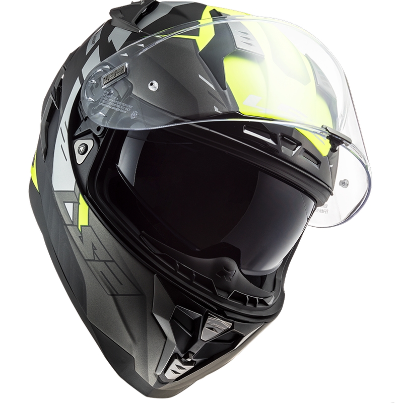 Integralny kask motocyklowy LS2 FF327 Challenger Allert black-grey-fluo yellow