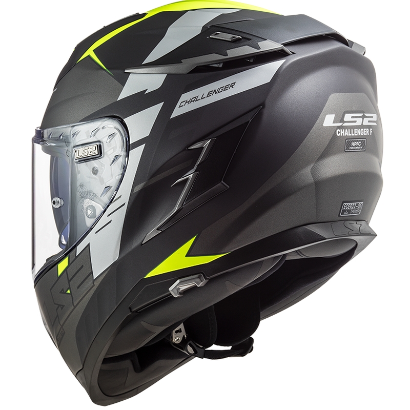 Integralny kask motocyklowy LS2 FF327 Challenger Allert black-grey-fluo yellow
