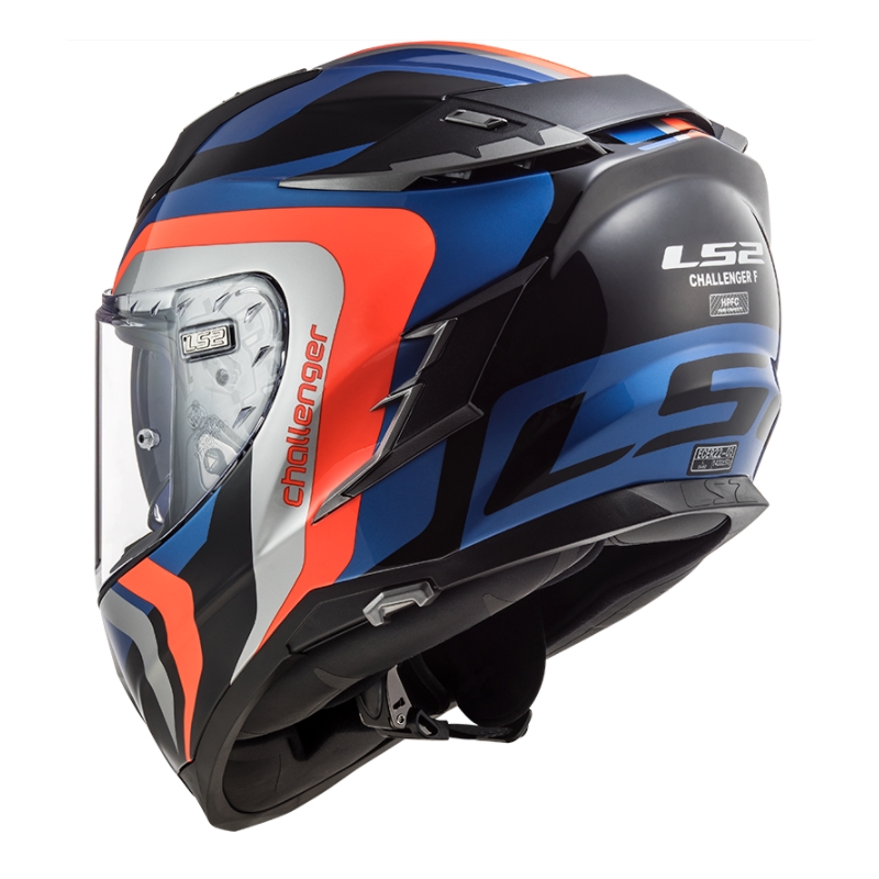 Integralny kask motocyklowy LS2 FF327 Challenger Galactic blue-orange-grey wyprzedaż