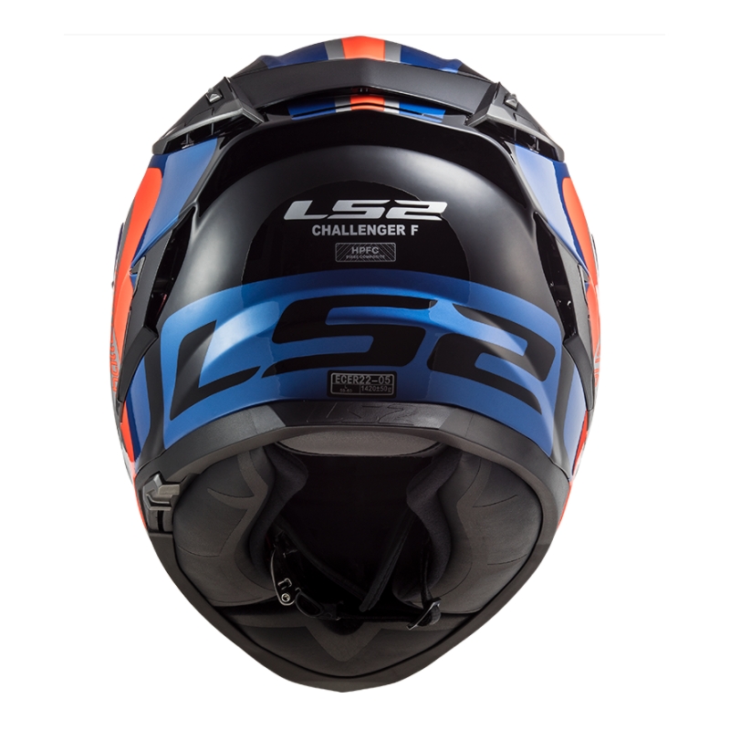 Integralny kask motocyklowy LS2 FF327 Challenger Galactic blue-orange-grey wyprzedaż