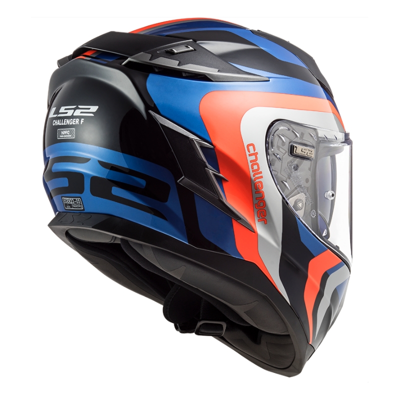 Integralny kask motocyklowy LS2 FF327 Challenger Galactic blue-orange-grey wyprzedaż