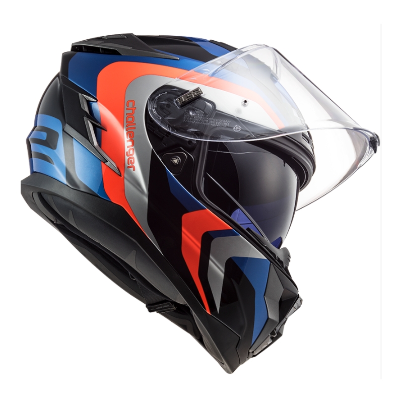 Integralny kask motocyklowy LS2 FF327 Challenger Galactic blue-orange-grey wyprzedaż