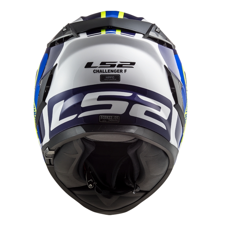Integralny kask motocyklowy LS2 FF327 Challenger Galactic blue-white-fluo yellow wyprzedaż
