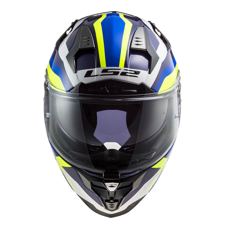 Integralny kask motocyklowy LS2 FF327 Challenger Galactic blue-white-fluo yellow wyprzedaż