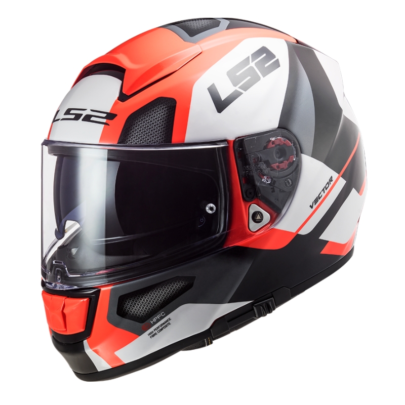 Kask integralny LS2 FF397 FT2 Automatyczny biało-pomarańczowo-czarny