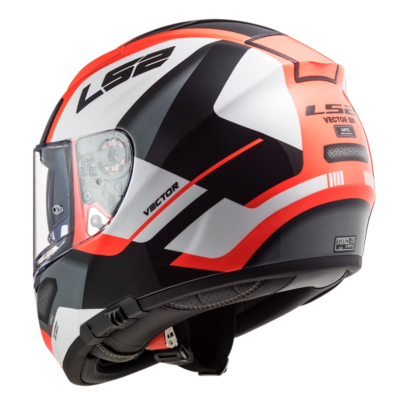 Kask integralny LS2 FF397 FT2 Automatyczny biało-pomarańczowo-czarny