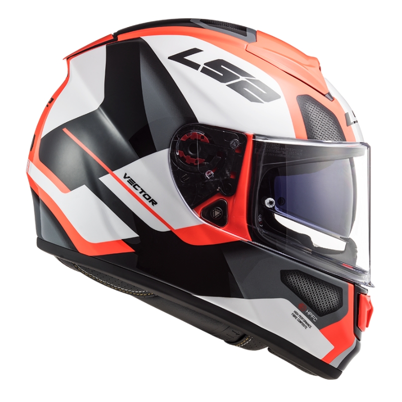 Kask integralny LS2 FF397 FT2 Automatyczny biało-pomarańczowo-czarny