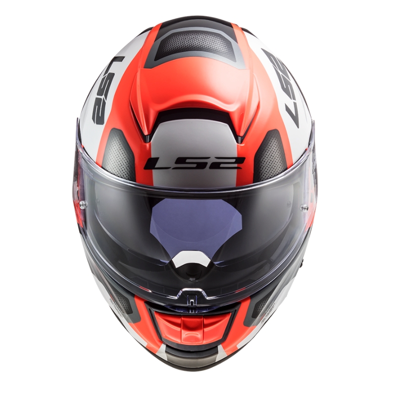 Kask integralny LS2 FF397 FT2 Automatyczny biało-pomarańczowo-czarny