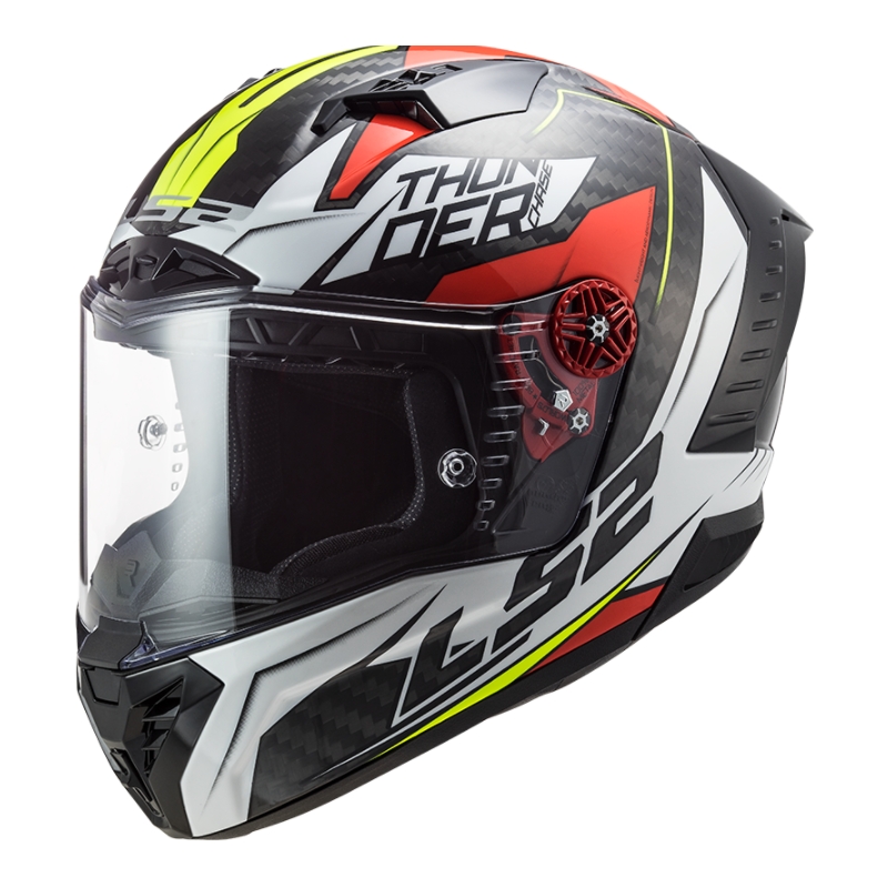LS2 FF805 Thunder C Chase kask motocyklowy integralny czarno-biało-czerwony wyprzedaż