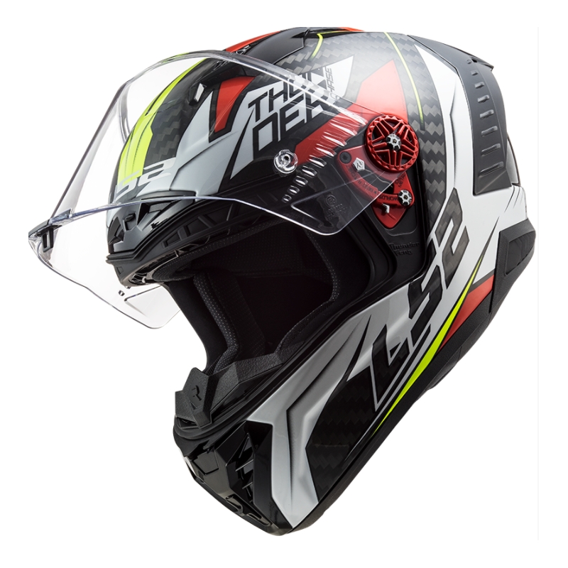 LS2 FF805 Thunder C Chase kask motocyklowy integralny czarno-biało-czerwony wyprzedaż
