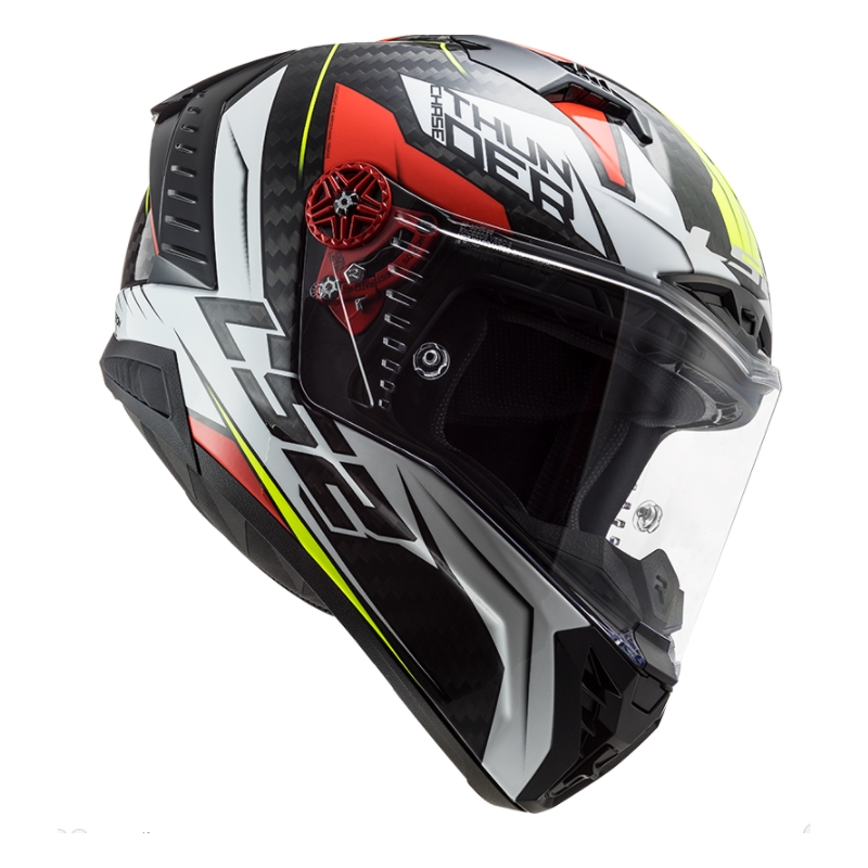 LS2 FF805 Thunder C Chase kask motocyklowy integralny czarno-biało-czerwony wyprzedaż