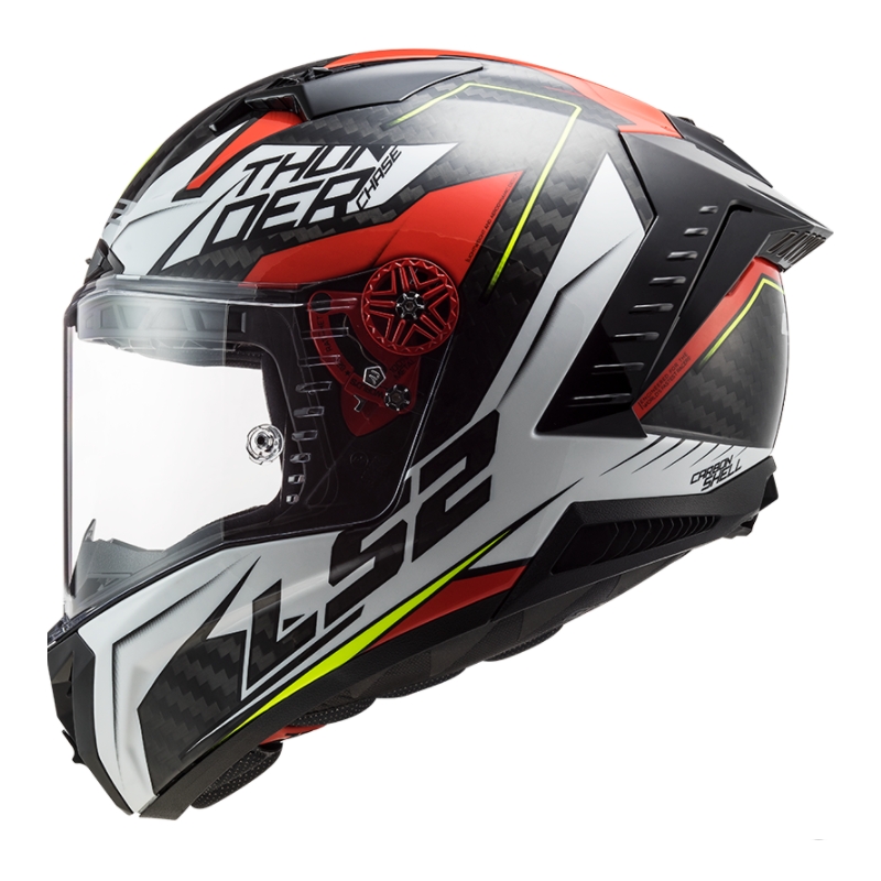 LS2 FF805 Thunder C Chase kask motocyklowy integralny czarno-biało-czerwony wyprzedaż