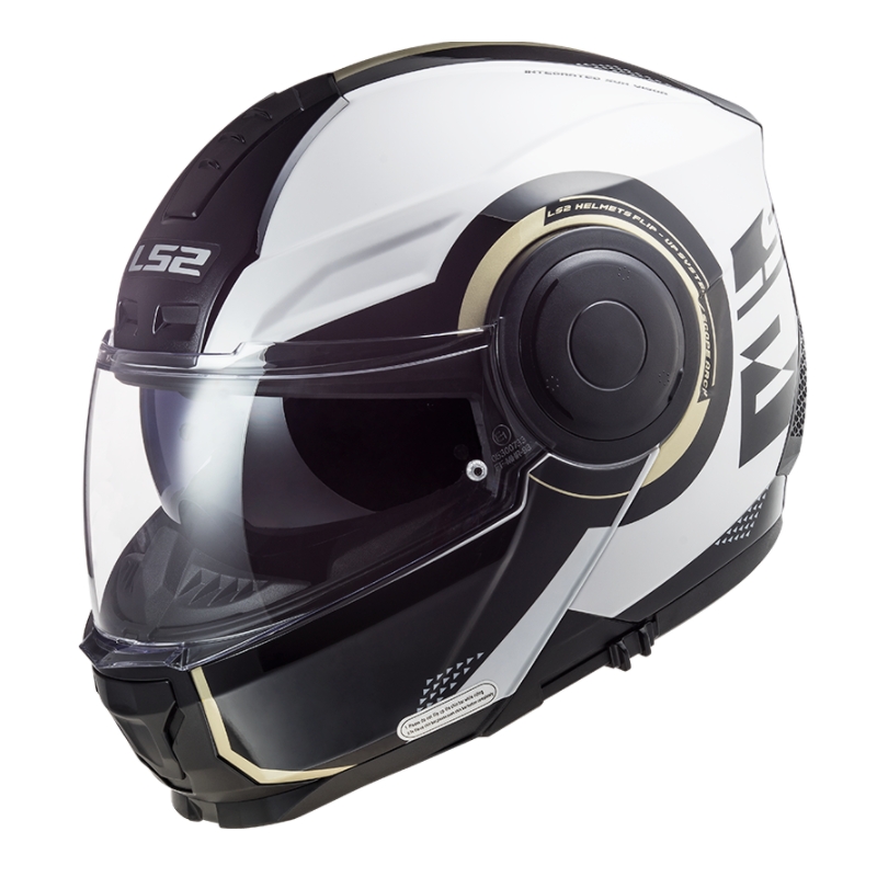 Szczękowy kask motocyklowy LS2 FF902 Scope Arch biało-czarny
