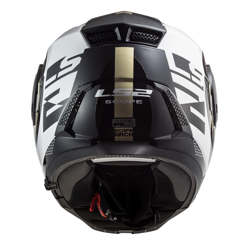 Szczękowy kask motocyklowy LS2 FF902 Scope Arch biało-czarny