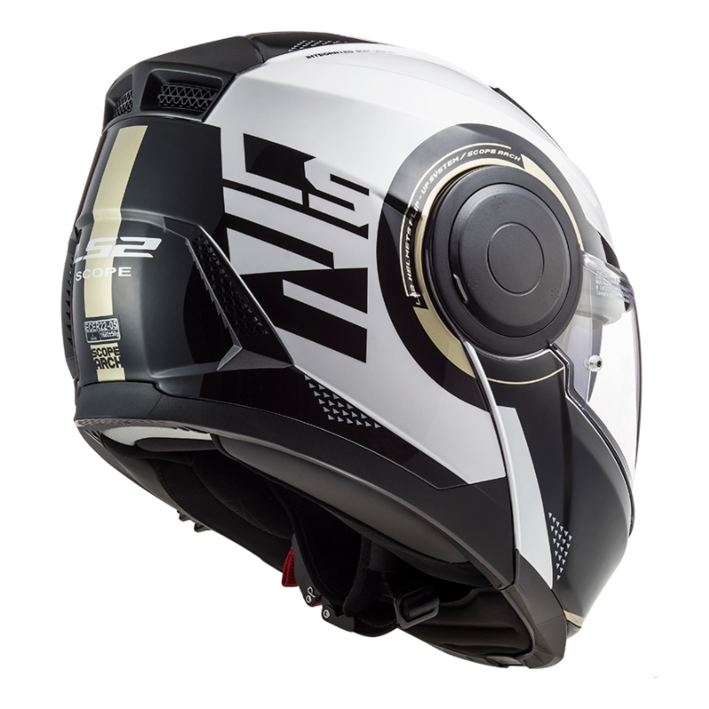 Szczękowy kask motocyklowy LS2 FF902 Scope Arch biało-czarny