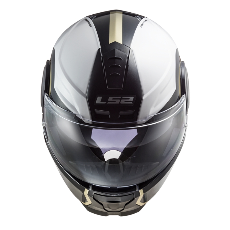 Szczękowy kask motocyklowy LS2 FF902 Scope Arch biało-czarny