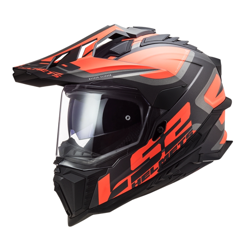 Kask Enduro LS2 MX701 Explorer Alter czarny-pomarańczowy-szary