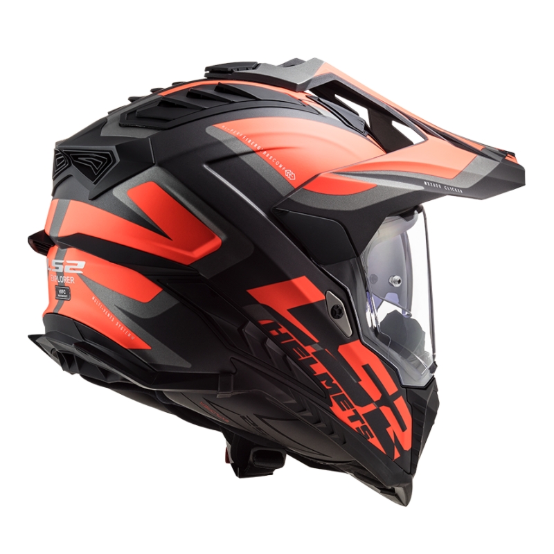 Kask Enduro LS2 MX701 Explorer Alter czarny-pomarańczowy-szary