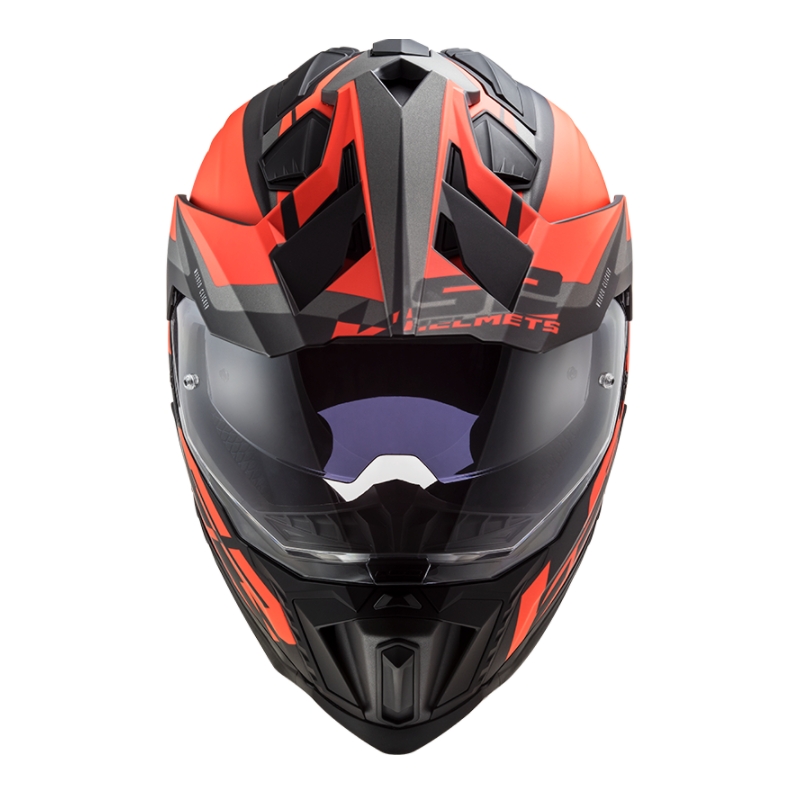 Kask Enduro LS2 MX701 Explorer Alter czarny-pomarańczowy-szary
