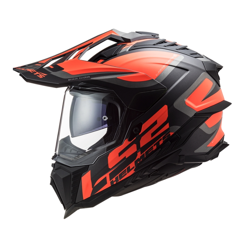 Kask Enduro LS2 MX701 Explorer Alter czarny-pomarańczowy-szary