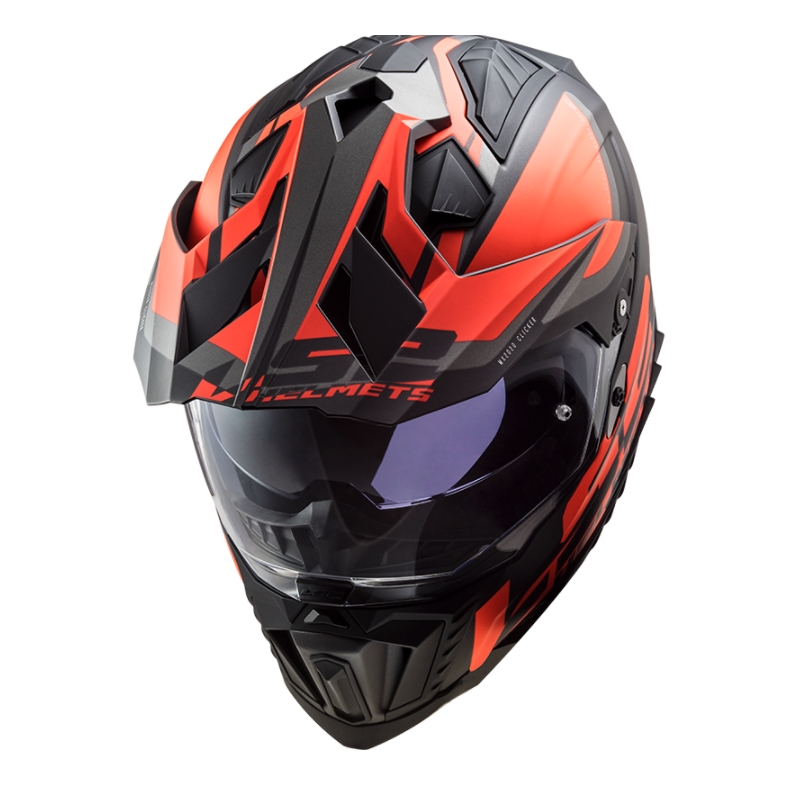 Kask Enduro LS2 MX701 Explorer Alter czarny-pomarańczowy-szary